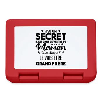 J'ai Un Secret | Je Vais être Grand-frère - Boîte à goûter - rouge - Devant
