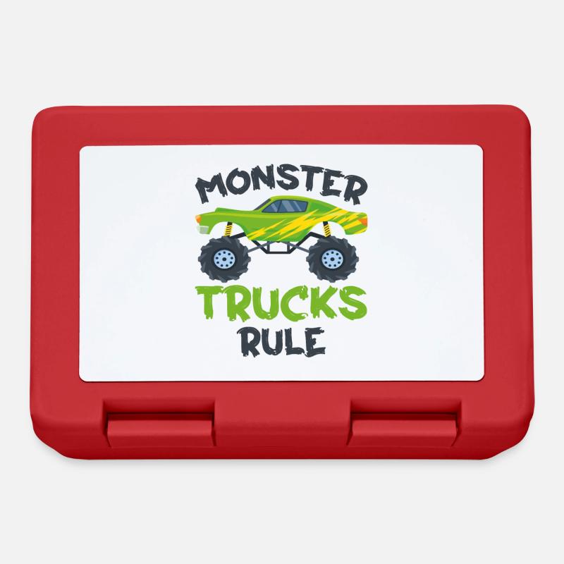 Monster Trucks - Monster Trucks Rule - Lunchbox - red