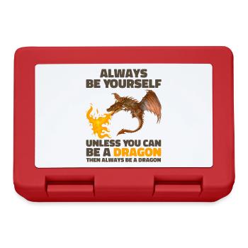 Sei immer du selbst, es sei denn, du kannst ein Drache sein - Brotdose - Rot - Vorne