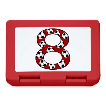 8th Birthday Football - Lunchbox - red - Front