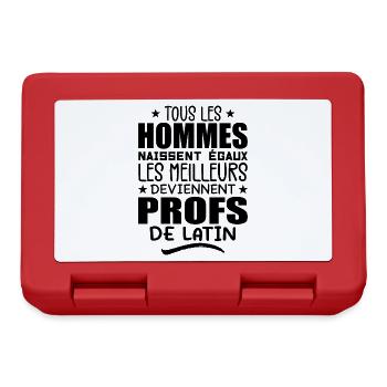 Les Meilleurs Hommes Deviennent Profs De Latin - Boîte à goûter - rouge - Devant