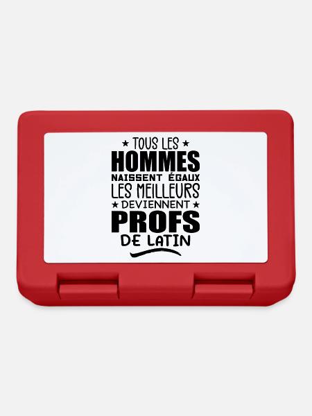 Les Meilleurs Hommes Deviennent Profs De Latin - Boîte à goûter - rouge