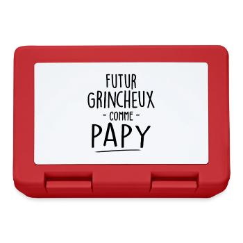 Bébé Futur Grincheux Comme Papy Grognon Râleur - Boîte à goûter - rouge - Devant