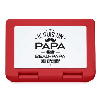 Papa Et Beau-Papa Qui Déchire - Cadeau Papas - Boîte à goûter - rouge - Devant