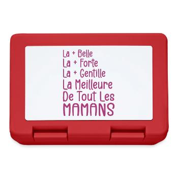 La Meilleure de Toutes Les Mamans | Maman Cadeau - Boîte à goûter - rouge - Devant