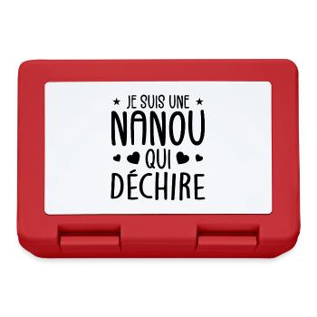 Je Suis Une Nanou Qui Déchire Cadeau Anniversaire - Boîte à goûter - rouge - Devant