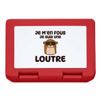 Je M'en Fous Je Suis Une Loutre Cadeau - Boîte à goûter - rouge - Devant