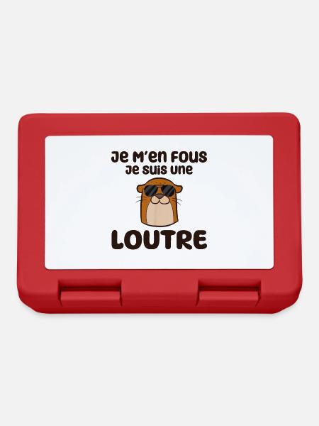Je M'en Fous Je Suis Une Loutre Cadeau - Boîte à goûter - rouge