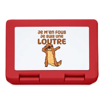 Je M'en Fous - Dabbing Loutre - Dab Dance - Boîte à goûter - rouge - Devant