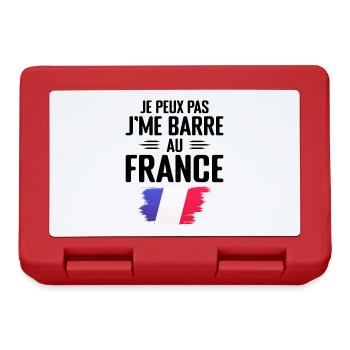 Je Peux Pas J'me Barre Au France - Boîte à goûter - rouge - Devant