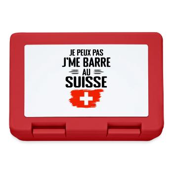 Je Peux Pas J'me Barre Au Suisse - Boîte à goûter - rouge - Devant