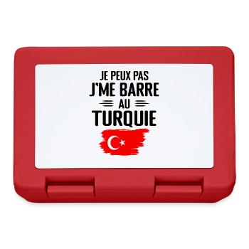 Ich kann nicht in der Türkei bar sein - Brotdose - Rot - Vorne