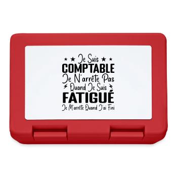 Humour Comptable Cadeau Comptable Motivation - Boîte à goûter - rouge - Devant