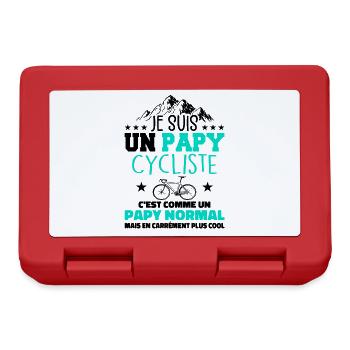 Retraite Papy Cycliste Carrément Plus Cool - Boîte à goûter - rouge - Devant