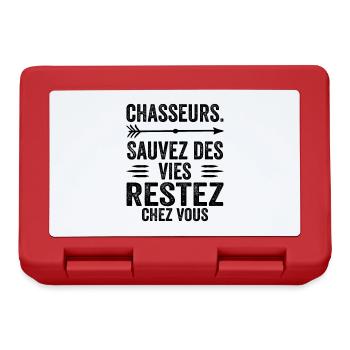 Humour Anti Chasse Pour La Protection Des Animaux - Boîte à goûter - rouge - Devant