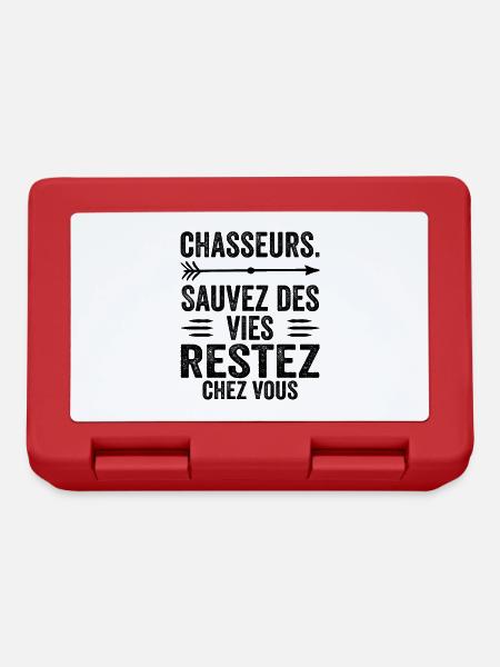 Humour Anti Chasse Pour La Protection Des Animaux - Boîte à goûter - rouge