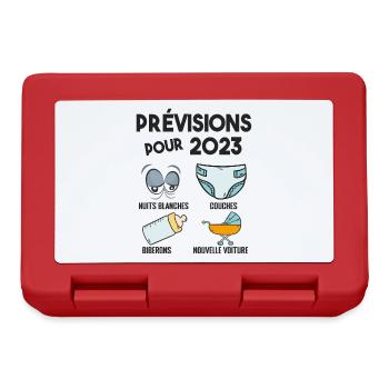 Prévisions pour 2023 Humour Futur Papa pour 2023 - Boîte à goûter - rouge - Devant