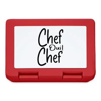 Chef Oui Chef - Humour Chef - Boîte à goûter - rouge - Devant