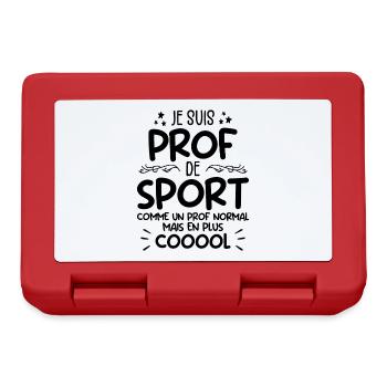 Je Suis Prof De Sport Cadeau Prof De Sport - Boîte à goûter - rouge - Devant