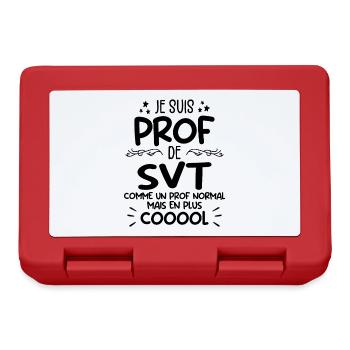 Prof de SVT super cool - Boîte à goûter - rouge - Devant