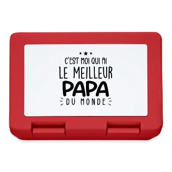 Le Meilleur Papa Cadeau Meilleur Père Humour - Boîte à goûter - rouge - Devant