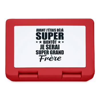 Je Serai Super Grand Frère Garçons - Boîte à goûter - rouge - Devant