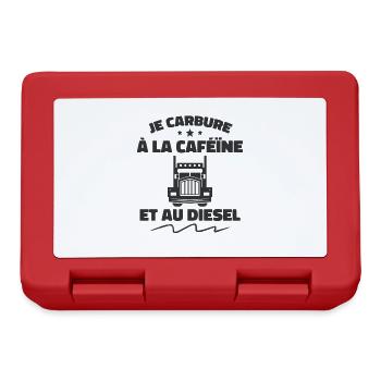Chauffeur Routier Caféïne Et Diesel - Boîte à goûter - rouge - Devant