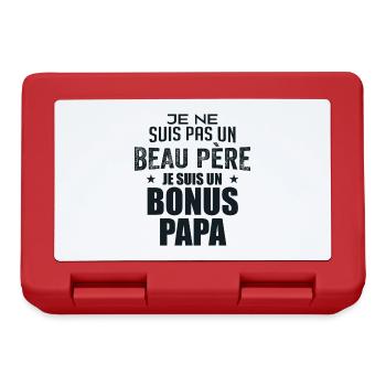 Je Suis Un Papa Bonus - Cadeau Meilleur Papa - Boîte à goûter - rouge - Devant