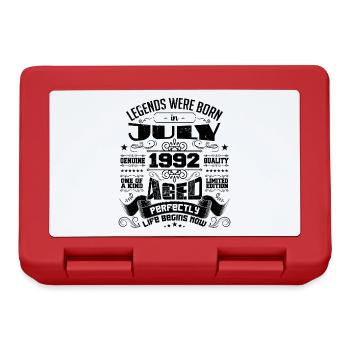 1992 Juli Geburtstagsgeschenk Juli 1992 - Brotdose - Rot - Vorne