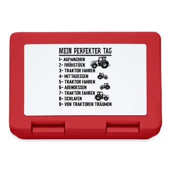 Mein Perfekter Tag Bauer Landwirt Geschenk - Boîte à goûter - rouge - Devant