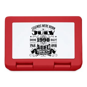 1998 Juli Geburtstagsgeschenk Juli 1998 - Brotdose - Rot - Vorne