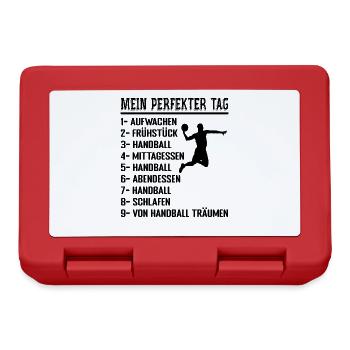 Handball Mein perfekter Tag Handball - Boîte à goûter - rouge - Devant