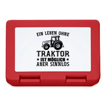 Traktor Landwirt Bauer - Boîte à goûter - rouge - Devant