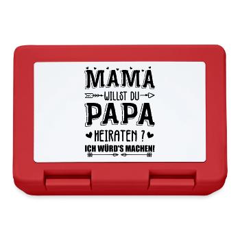 Mama Willst Du Papa Heiraten - Boîte à goûter - rouge - Devant