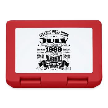 1999 Juli Geburtstagsgeschenk Juli 1999 - Brotdose - Rot - Vorne