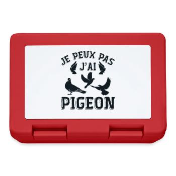 Je peux pas j'ai Pigeon - Boîte à goûter - rouge - Devant