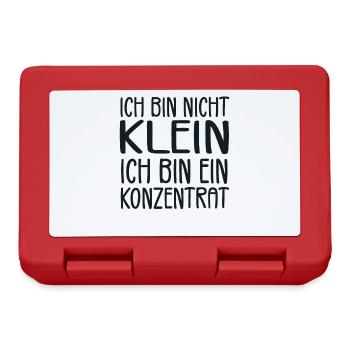 Ich bin nicht klein Ich bin ein Konzentrat - Boîte à goûter - rouge - Devant