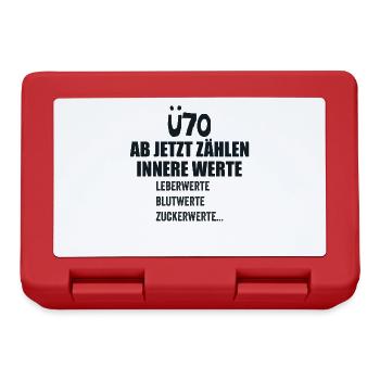 Ü70 Geburtstag über 70 Jahre Funshirt Birthday - Boîte à goûter - rouge - Devant