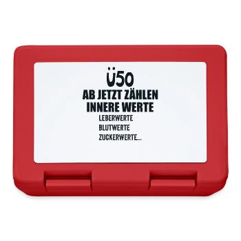 Ü50 Geburtstag über 50 Jahre Funshirt Birthday - Boîte à goûter - rouge - Devant
