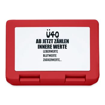 Ü40 Geburtstag über 40 Jahre Funshirt Birthday - Boîte à goûter - rouge - Devant