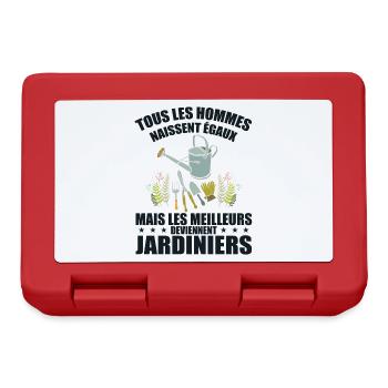 Humour Jardinier - Meilleur Jardinier Cadeau - Boîte à goûter - rouge - Devant