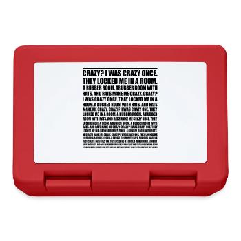 Crazy? I Was Crazy Once. Funny Trending Meme - Lunchbox - red - Front