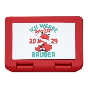 Großer Bruder 2024 Junge Geschwister Geburt - Brotdose - Rot - Vorne