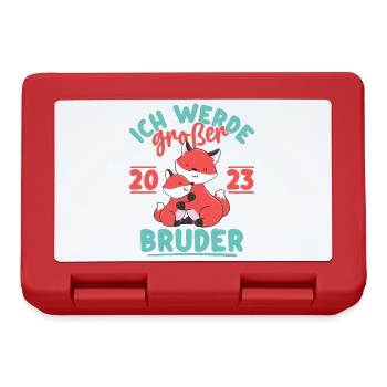 Großer Bruder 2023 Junge Geschwister Geburt - Brotdose - Rot - Vorne