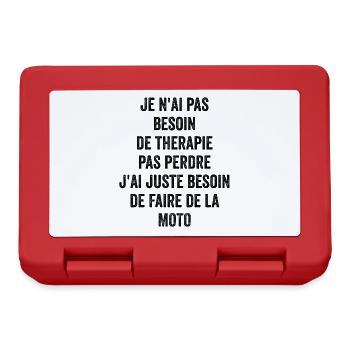 Pas Besoin De Thérapie Besoin De Faire De La Moto - Boîte à goûter - rouge - Devant