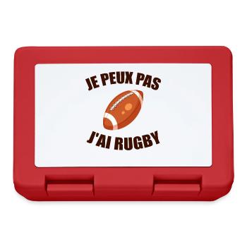 Je Peux Pas J'ai Rugby - Boîte à goûter - rouge - Devant