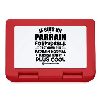 Parrain Formidable C'est Comme Parrain Normal - Boîte à goûter - rouge - Devant