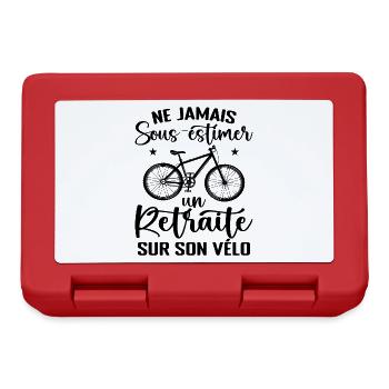 Sous-estimer Un Retraité Sur Son Vélo - Boîte à goûter - rouge - Devant