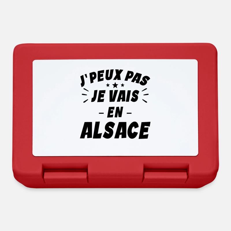Je Peux Pas Je Vais En Alsace - Boîte à goûter - rouge