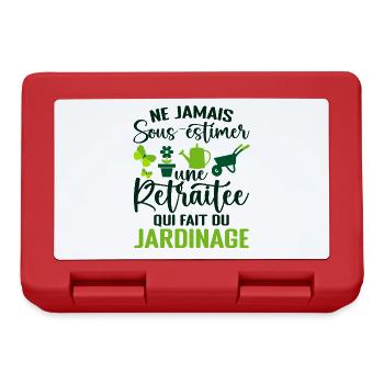 Sous-estimer une retraitée qui fait du jardinage - Boîte à goûter - rouge - Devant